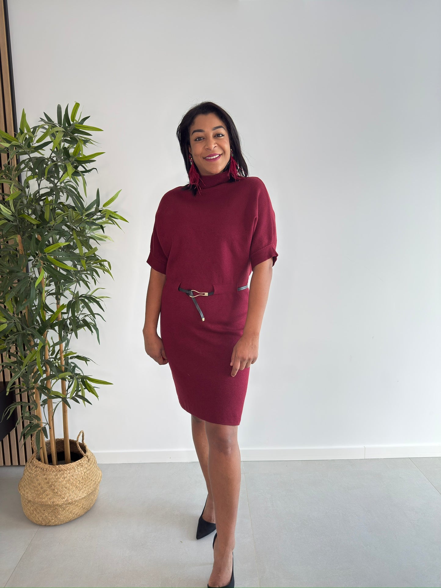 Burgundy dress