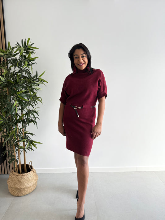 Burgundy dress