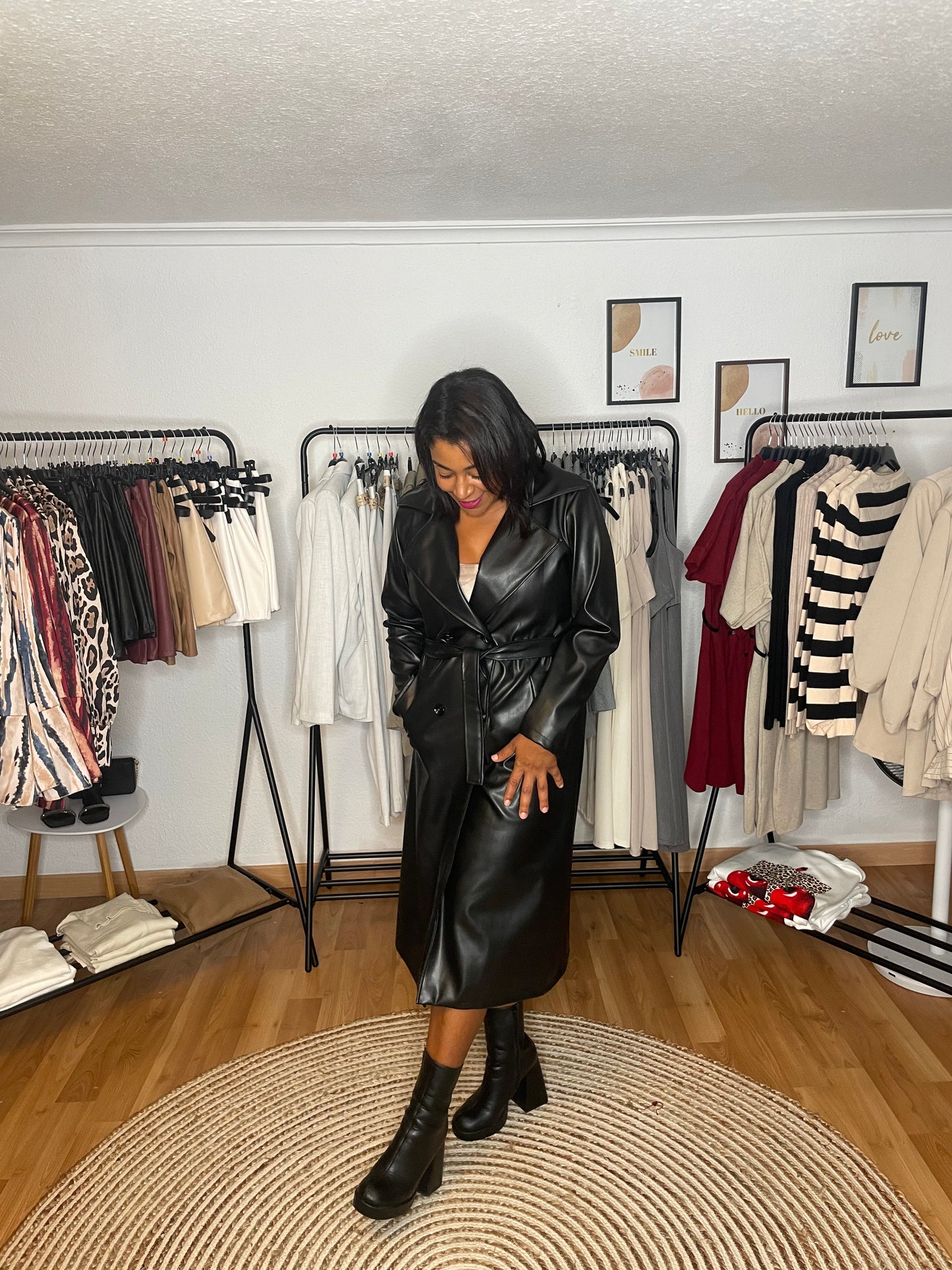 Black trench coat